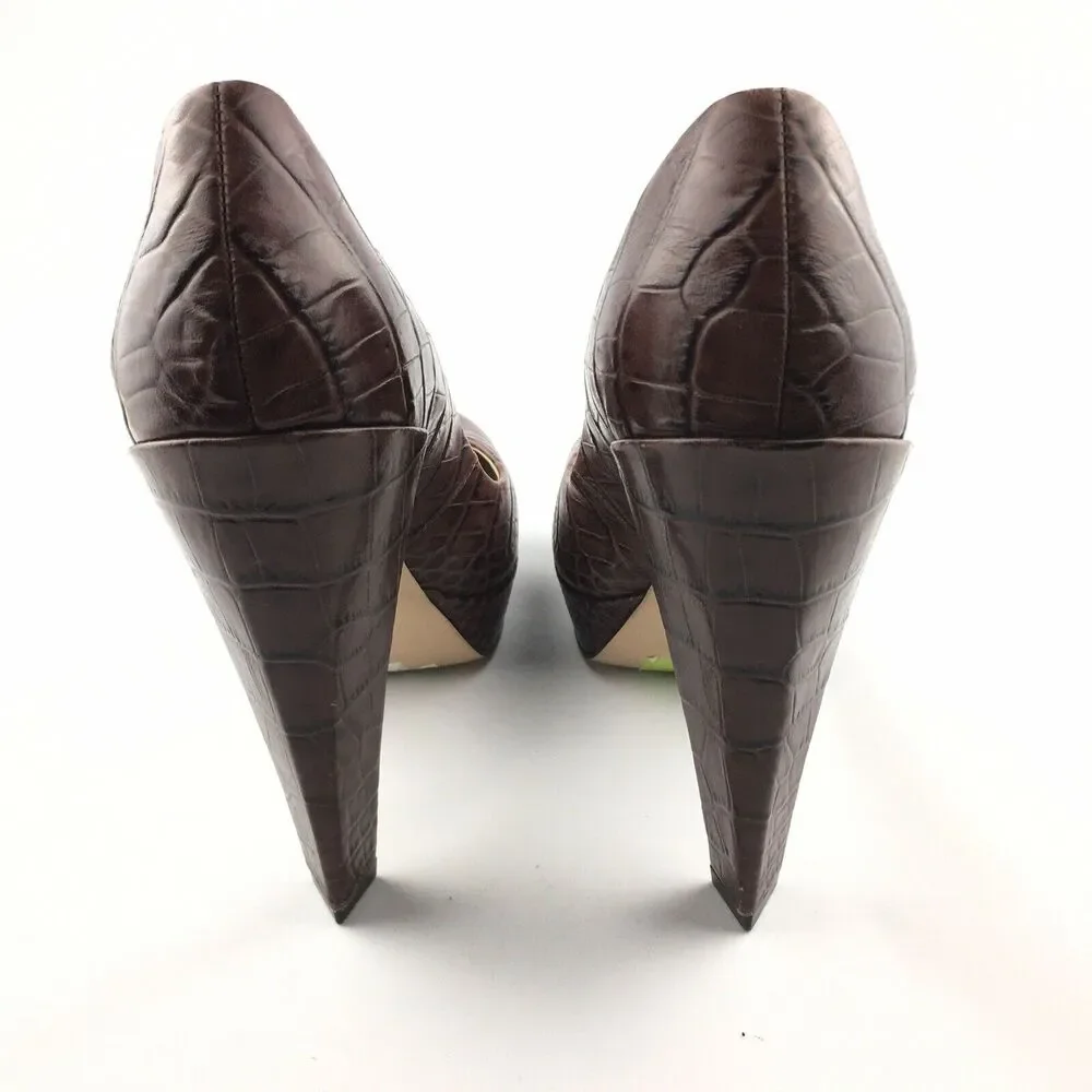 Red Saks Fifth Avenue Platform Shoes